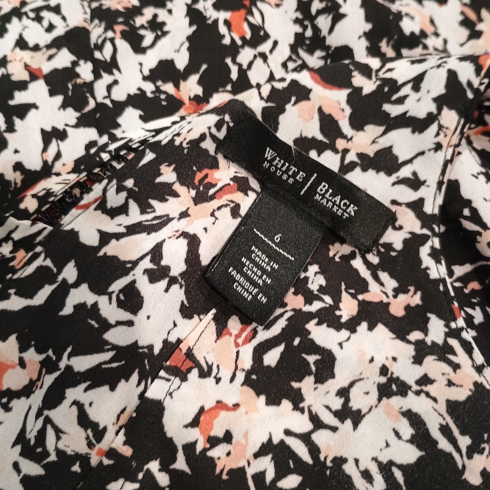White House Black Market Floral Maxi and Mini Dress - Black and Pink Size 6 - Picture 6 of 11
